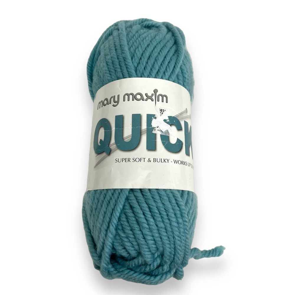 NWT Mary Maxim Quick Wool Blend Yarn Color Coastal Blue